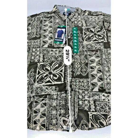 Seapointe Printed Short Sleeve Button Down Shirt Men's Size XL NWT - Picture 4 of 4